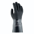 Protective gloves u-chem 3100 black, 30 mm with cuff, size 8 nitrile-rubber, pack of 1 box á 10 pairs