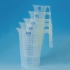 LLG-Beaker 3000 ml, PP ISO 7056, blue scale, with handle